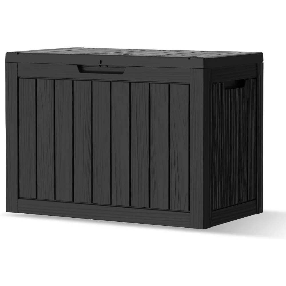 

Outdoor Storage Deck Box, 45 Gallon Outside Storage Box Waterproof Deck Box, Lockable Patio Storage Box UV-Resistant