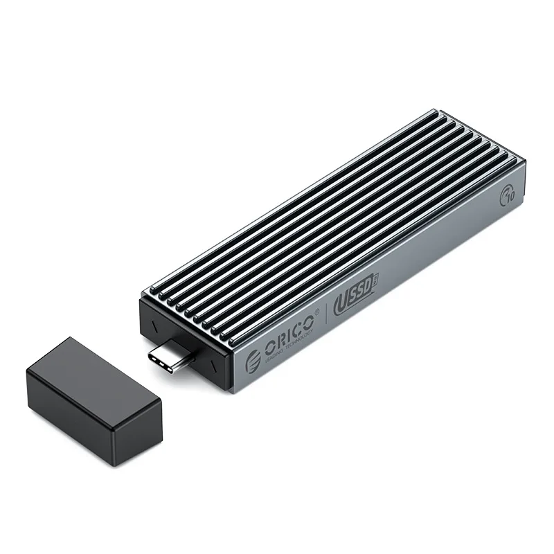 

Compact and portable 10Gbps high-speed transmission, in-line M.2 dual protocol hard disk case M2PJ