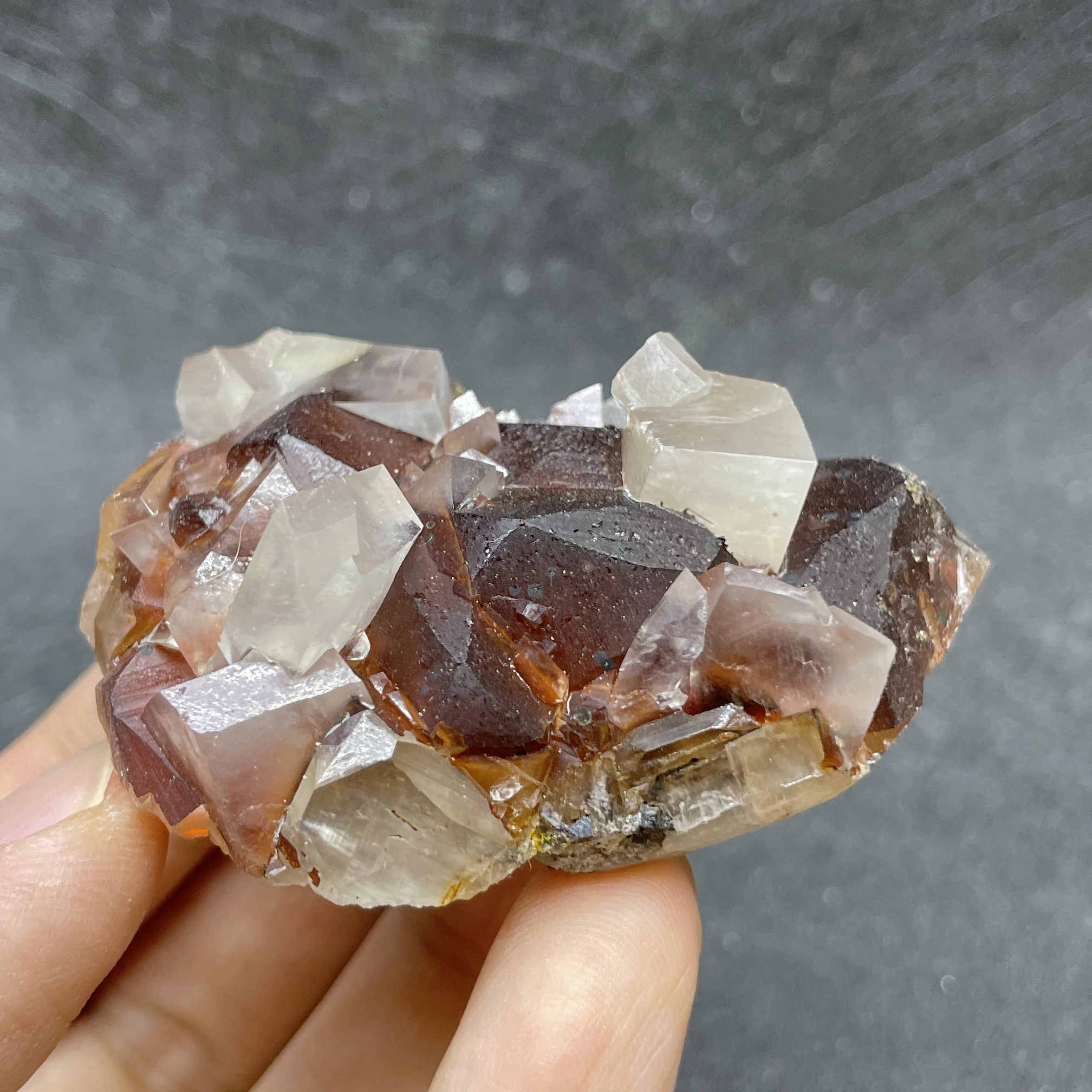 

87g Natural Raw Stone Two Colorful Calcite Crystal Teaching Mineral Specimen Quartz Rock Decoration Gift Healing