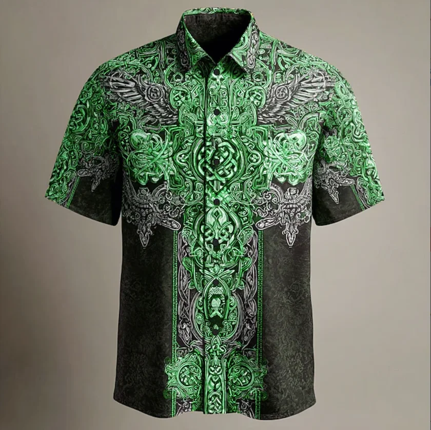 

Men's Casual Short Sleeve Shirt 3D Printed Flap Collar Fashionable Comfort Soft Breathable, Brand New Collection