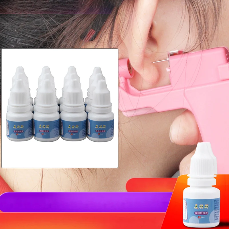 Pierced Ear Clean Care Liquid Tools Kit Earrings Descaling Earring Hole Cleaner