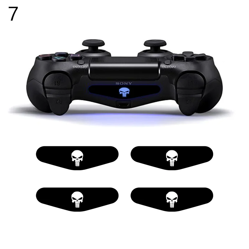 DATA FROG 4PCS LED Light Bar Sticker For PS4 Game Console Decal Skin Stickers For Playstation 4 Controller Accessories 2023