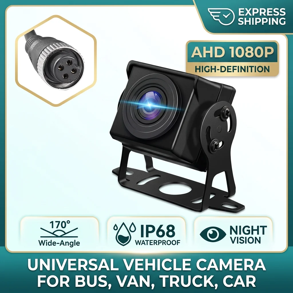 1920*1080P Car AHD Rear View Backup Camera for Heavy Truck/Bus/RV Vehicle Starlight Night Vision Reversing Waterproof Cameras