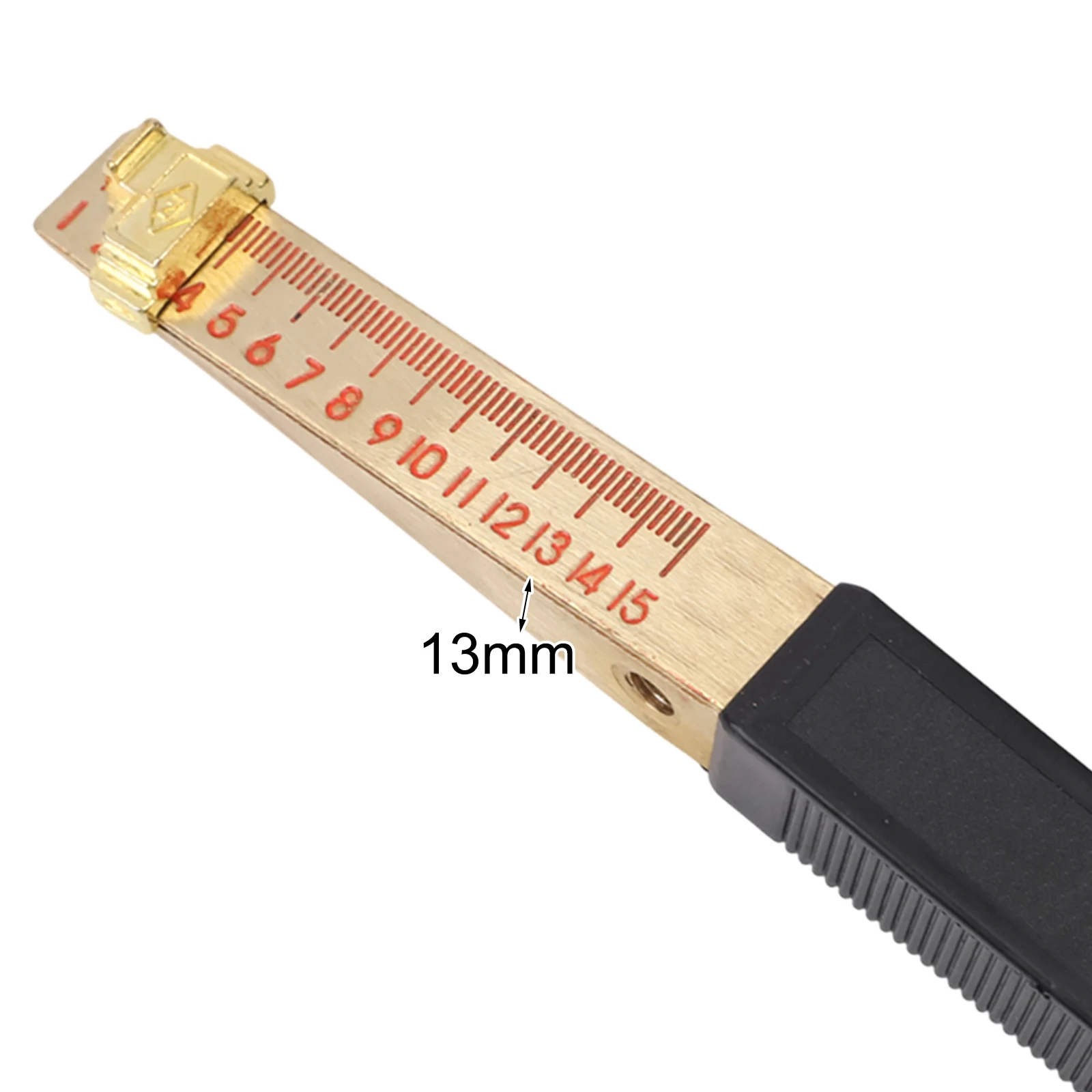 

For Flatness Deviation Vernier Gauge Feeler Gauge Home Inspection Gold Black 150*15*17mm Size Copper Plated Material