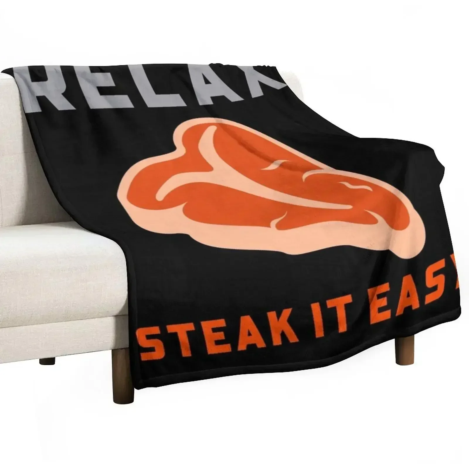 

Relax Steak it Easy BBQ Throw Blanket Moving christmas decoration Hairy Hairys Blankets