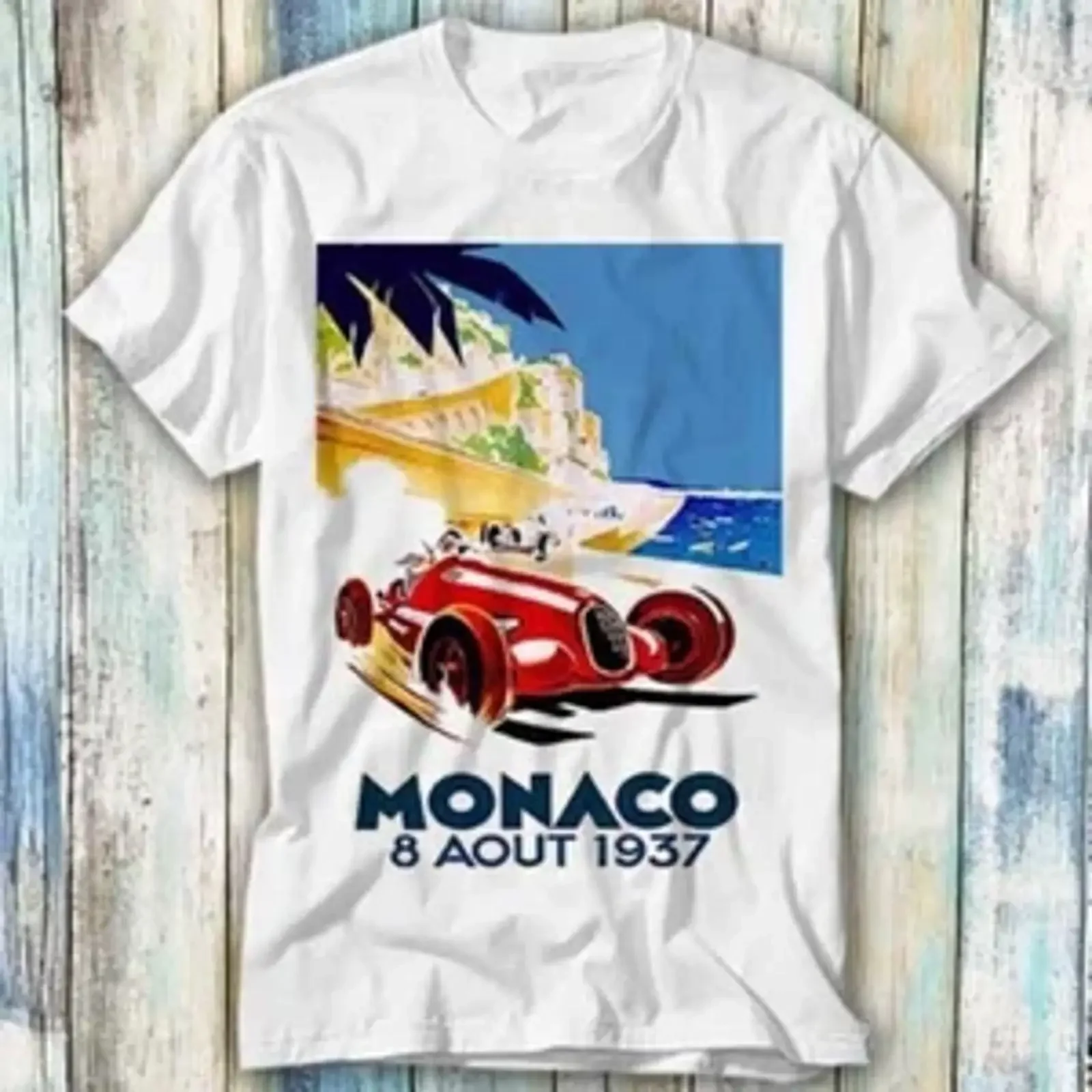 Monaco Grand Prix Race 1937 Auto Racing T Shirt Meme Top 1399 vintage Washed Slightly Comfortable Casual homme designer clothes