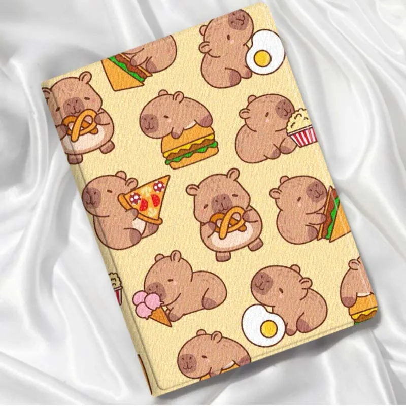 Cartoon Capybara For Xiaomi Redmi Mi Pad 8 7 6 5 4 2 SE K 12.4 11.2 12.1 11 8.8 Pro Max Ultra Inch Tablet Case view 2