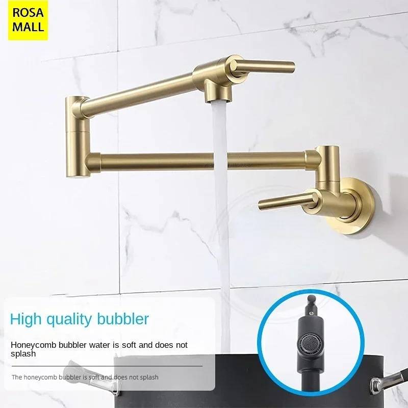 Kitchen Faucet Pot Filter Cold Water Faucet Tap Kitchen Accessories  Double Handle Sink Kitchen Gold Black Brass Faucets Taps