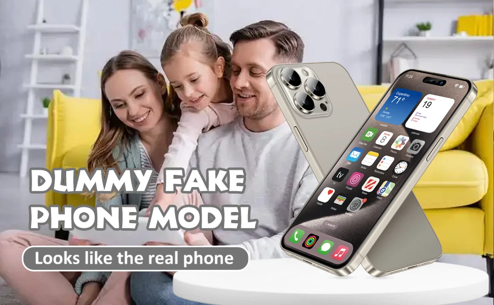 Dummy-Fake-Telefonmodell, sieht aus wie das echte Telefon, kompatibel mit Phone 15 Pro max Titanium, für die Präsentation von Mobiltelefonen – Detail 3