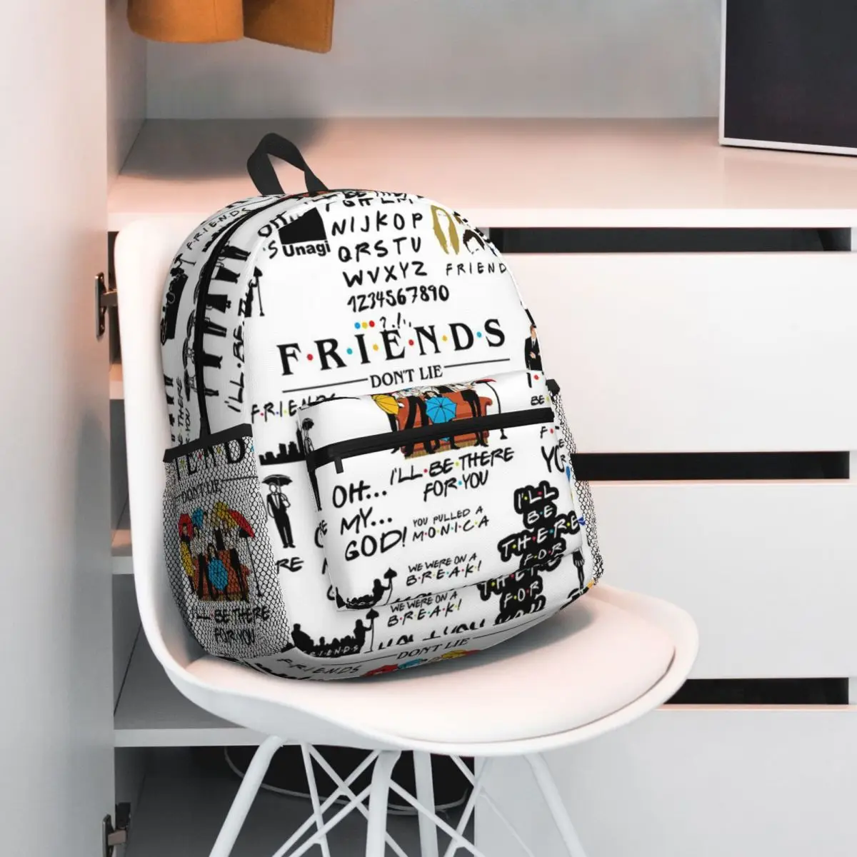 Friend TV Show Student Backpack School Bag Hiking Travel Daypack for Boys Girls Bookbag Shoulder Bags