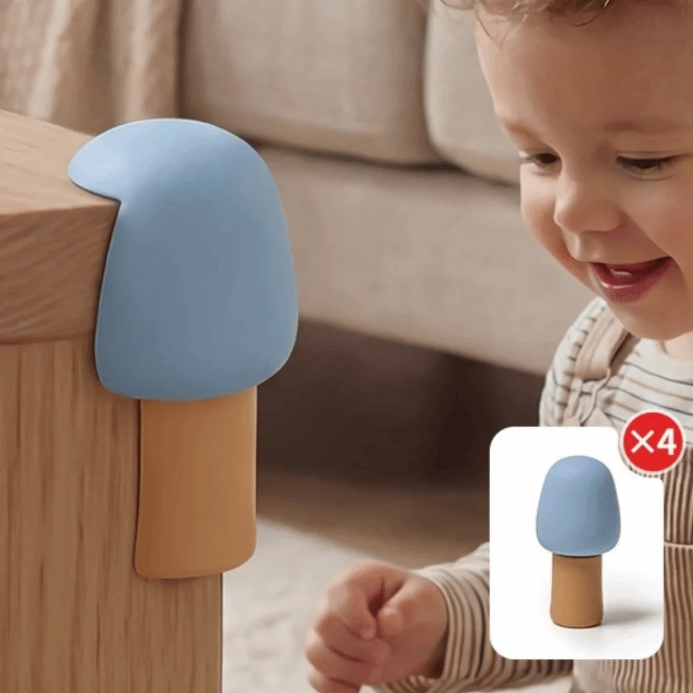 

4pcs Set Soft Rubber Desk Corner Guards Toddler Proofing Self-adhesive Corner Protective Covers Cartoon Tree Shape