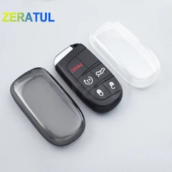 Auto Accessaries for Jeep Renegade Compass Grand Cherokee for Chrysler 300C Wrangler Dodge Transparent TPU Car Key Case Cover