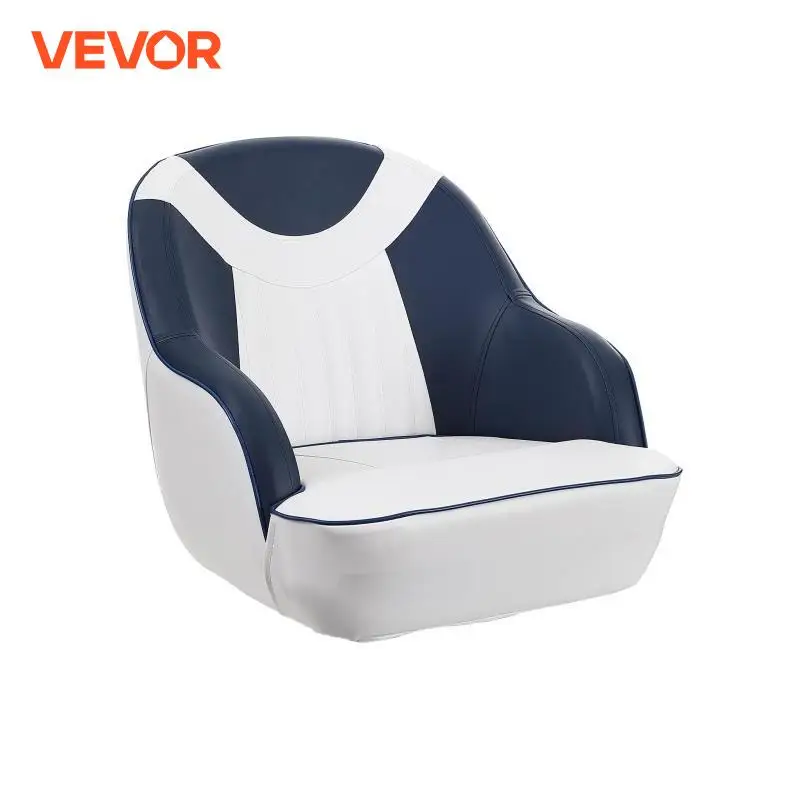 VEVOR Captain Bucket Seat Pontoon Boat Seat with Thickened Sponge Padding Boat Captain Chair for Fishing Boat Sightseeing Boat