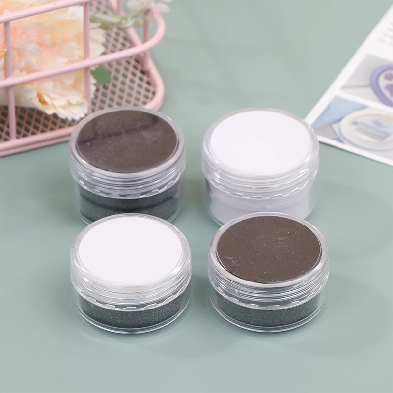 Circular Color Gemstone Bare Stone Ring Display Storag Box With Transparent Plastic Rotating Cover Different Sizes Sponge Prote