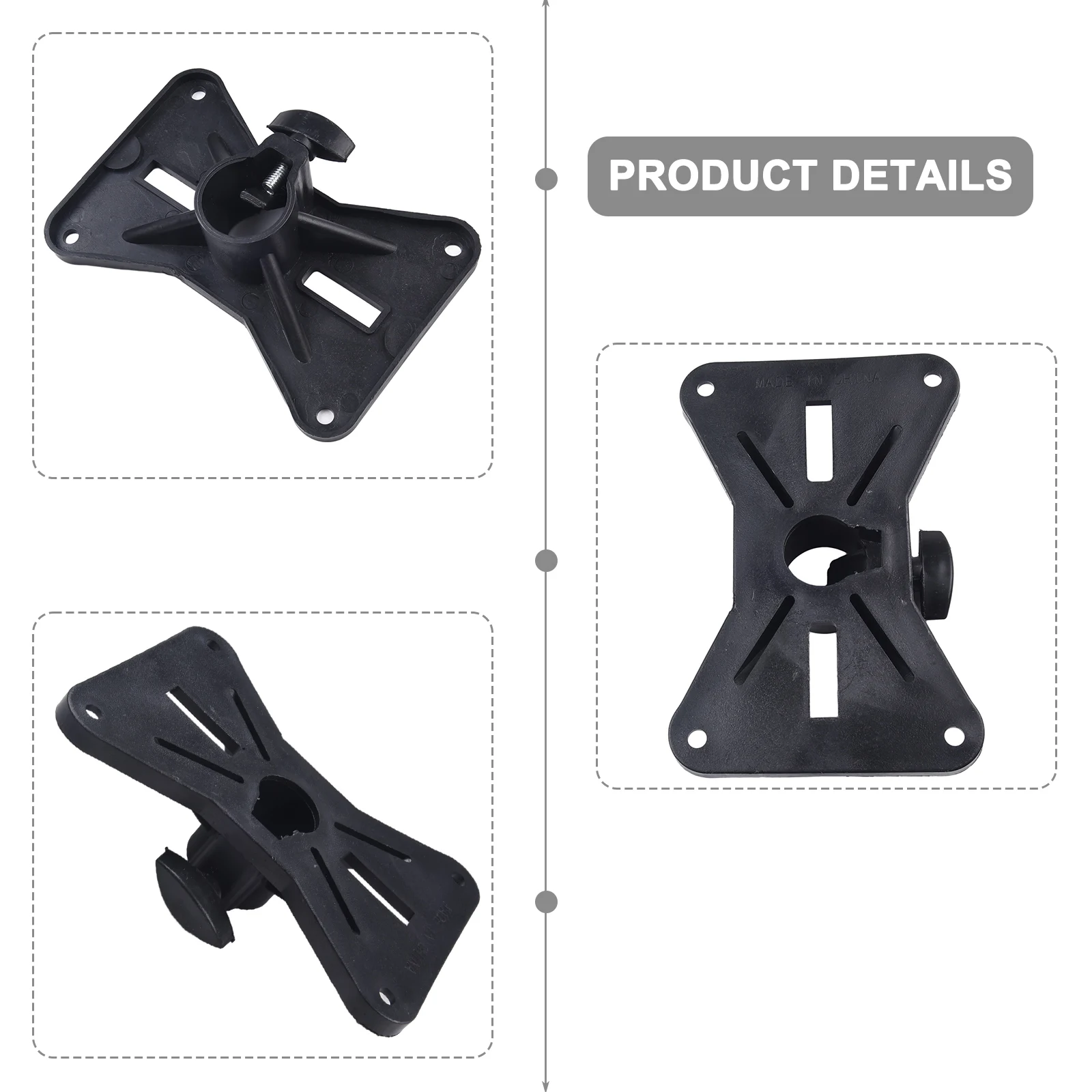 1pc Speaker Stand Top Cap Plastic Rotatable 35mm Plastic Mount Tripod Pole DJ Speaker Stand Adapter Top Cap Tray 175x110 Mm