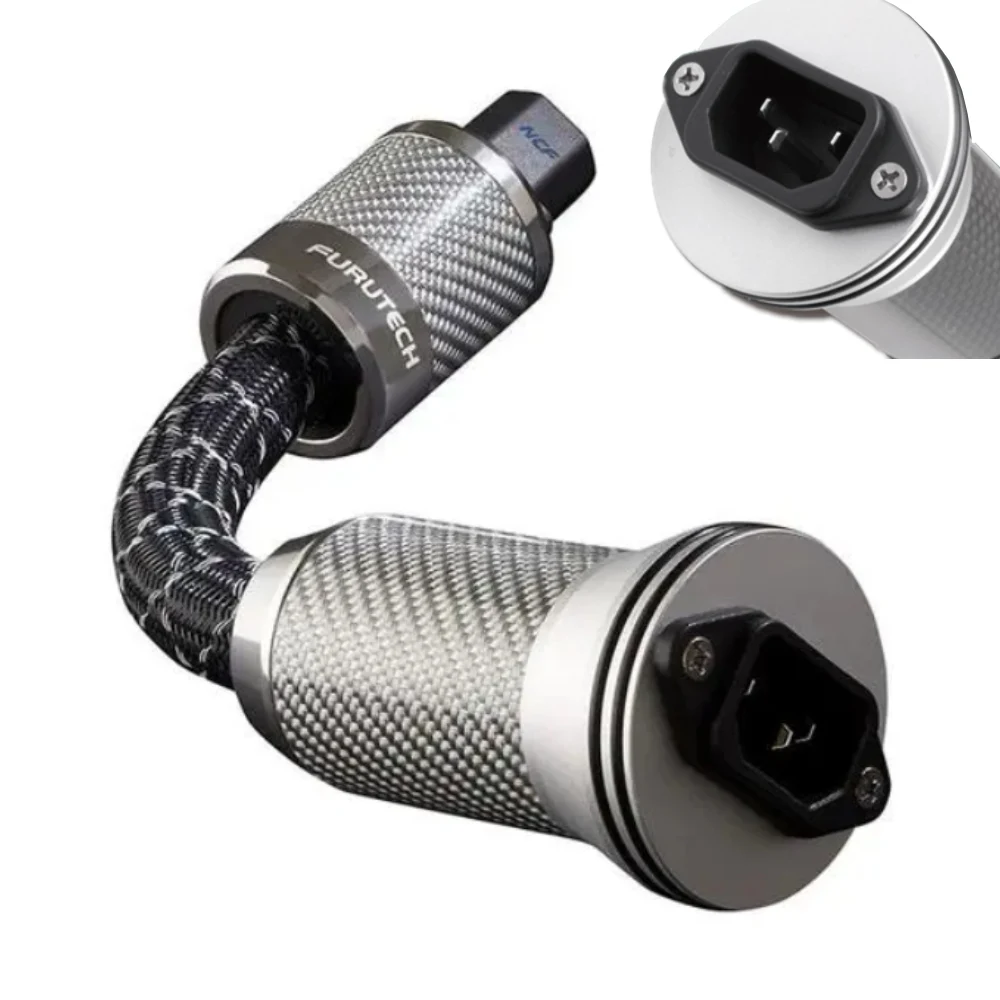 Hifi FURUTECH Flux-50 NCF Power Filter 30CM  Nano Crystal Rhodium Plating Nonmagnetic FI-50R NCF Connector Made in Japan No Box