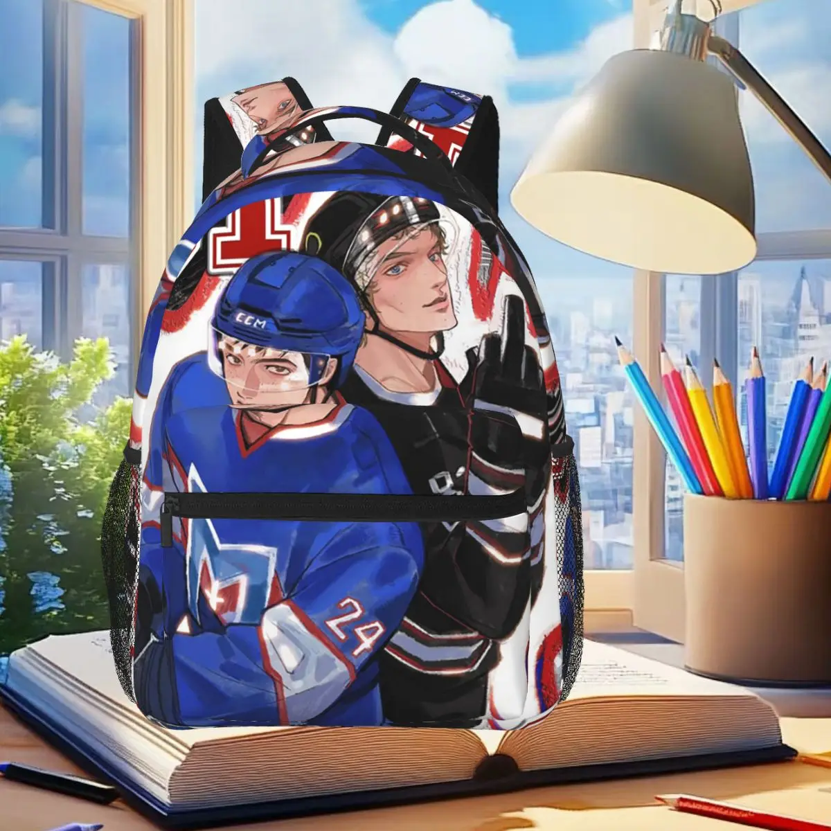 Ilya Rozanov Shane Hollander Heated Rivalry Queer Hockey Backpack Student Boys Girls BookBag School Bag Shoulder Bags For Unisex