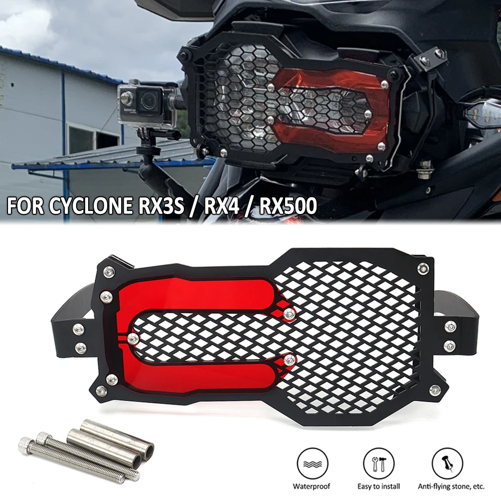 

NEW Motorcycle Big And Small Eye Lampshade Headlight Protector Grille Guard Cover For CYCLONE RX3S RX 3S RX4 RX 4 RX500 RX 500