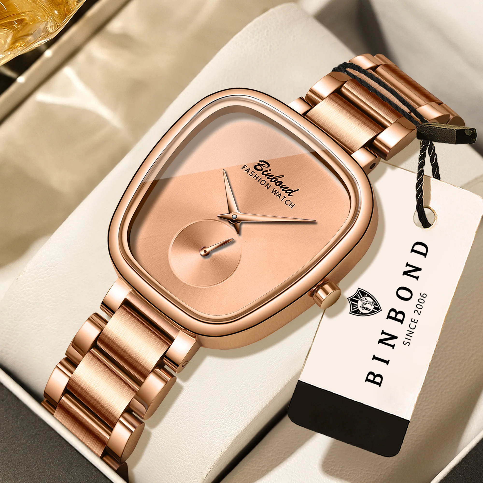 BINBOND Simple Quartz Watch for Women, Elegant Waterproof