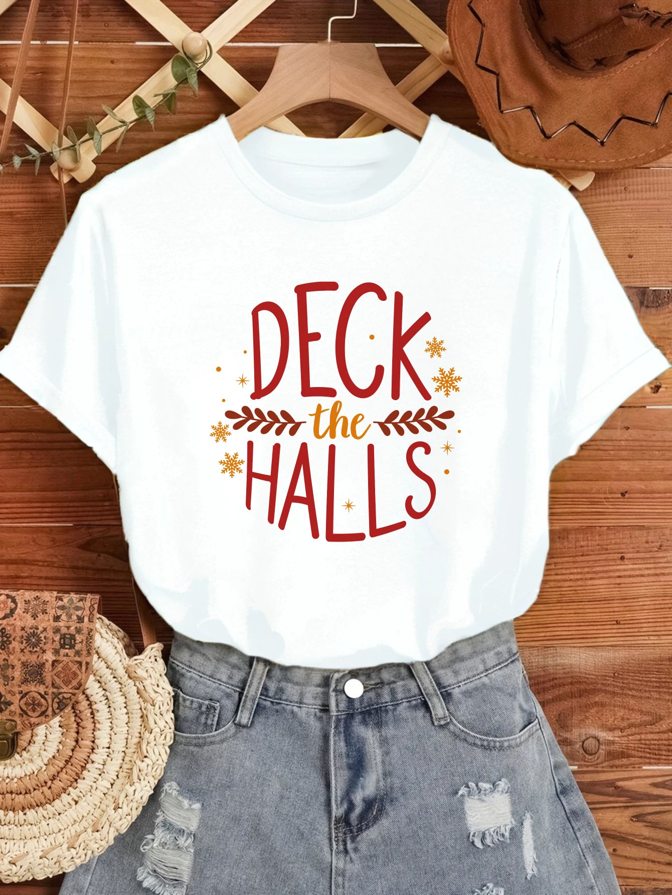 2025 Rode fijne lijn Engelse letterprint Casual zomer junior dames t-shirt Comfortabel ademend mode-T-shirt voor vrouwen onder de 24