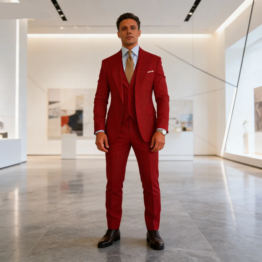 

Смокинги для жениха для мужчин, костюм с пиковыми лацканами, однотонный пиджак, жилет, брюки, выпускной вечер, повседневный смокинг, деловые мужские костюмы, 3-х шт.