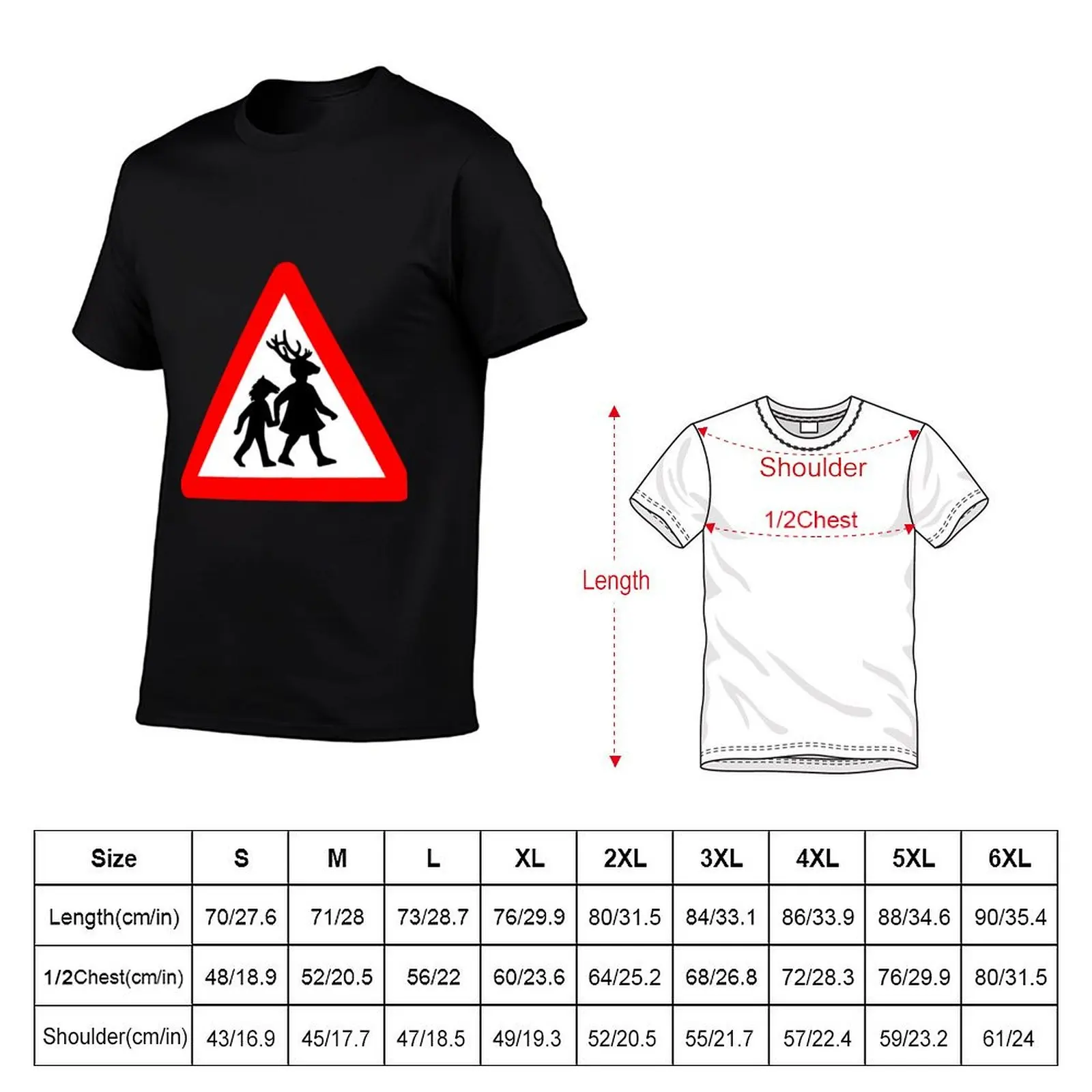 Summerisle School Crossing Sign T-Shirt essential t shirt summer top street wear sublime mens graphic t-shirts