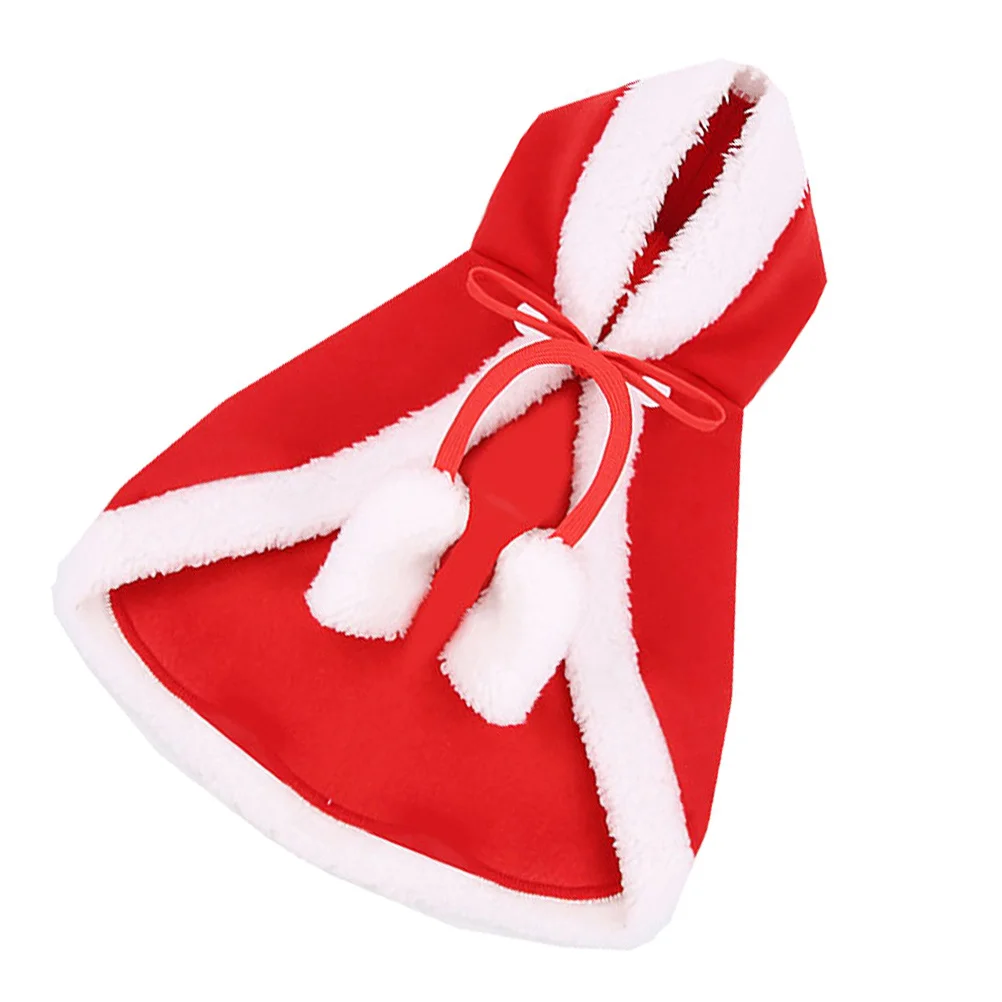 

1Pcs Christmas Pet Cloak Red Hat Breathable Adjustable Size Costume for Dog Cat Holiday Party Pet Cloak Christmas Costume