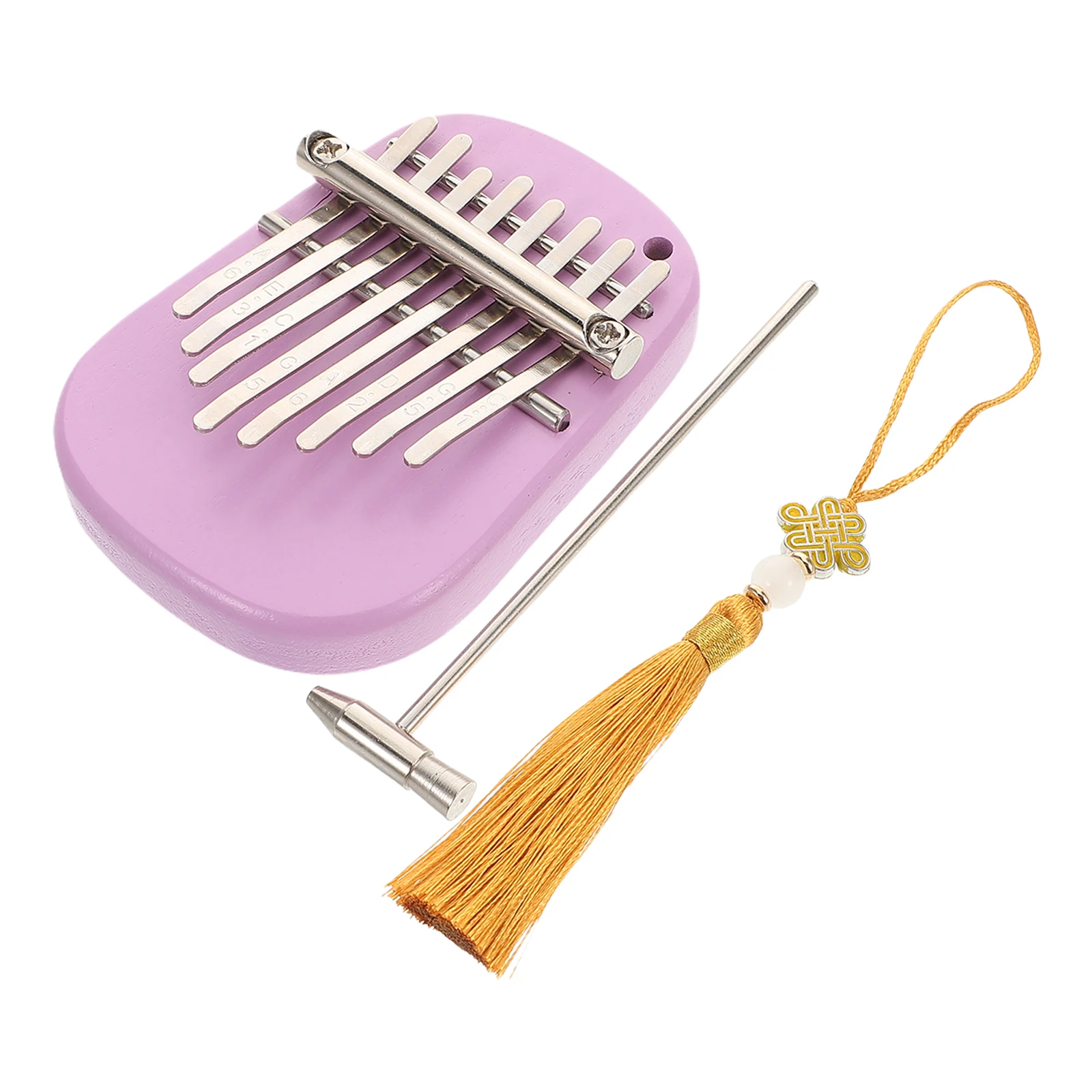 

1Set 8 Key Thumb Piano Kalimba Mini Finger Instrument for Music Lovers Portable Wooden Design Ideal for Travel Practice