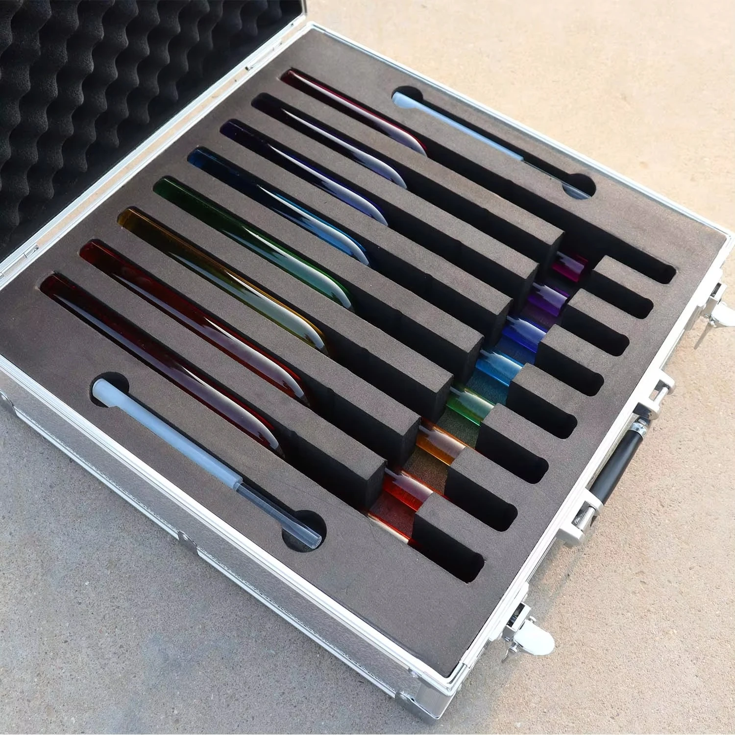 Crystal Soul High Quality 432hz & 440hz Purity Tuning Fork Chakra Set with Free Case Quartz Product
