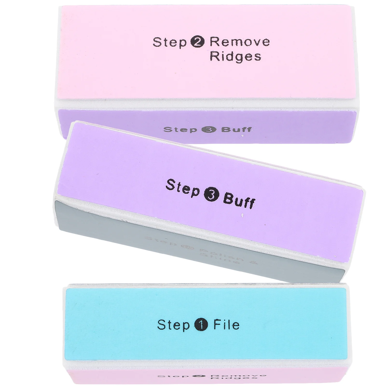 

3pcs Polishing Blocks Manicure Sanding File For Thick Nails Nail Art Tool At Home Salon Use Nail Rasp Shine Finish