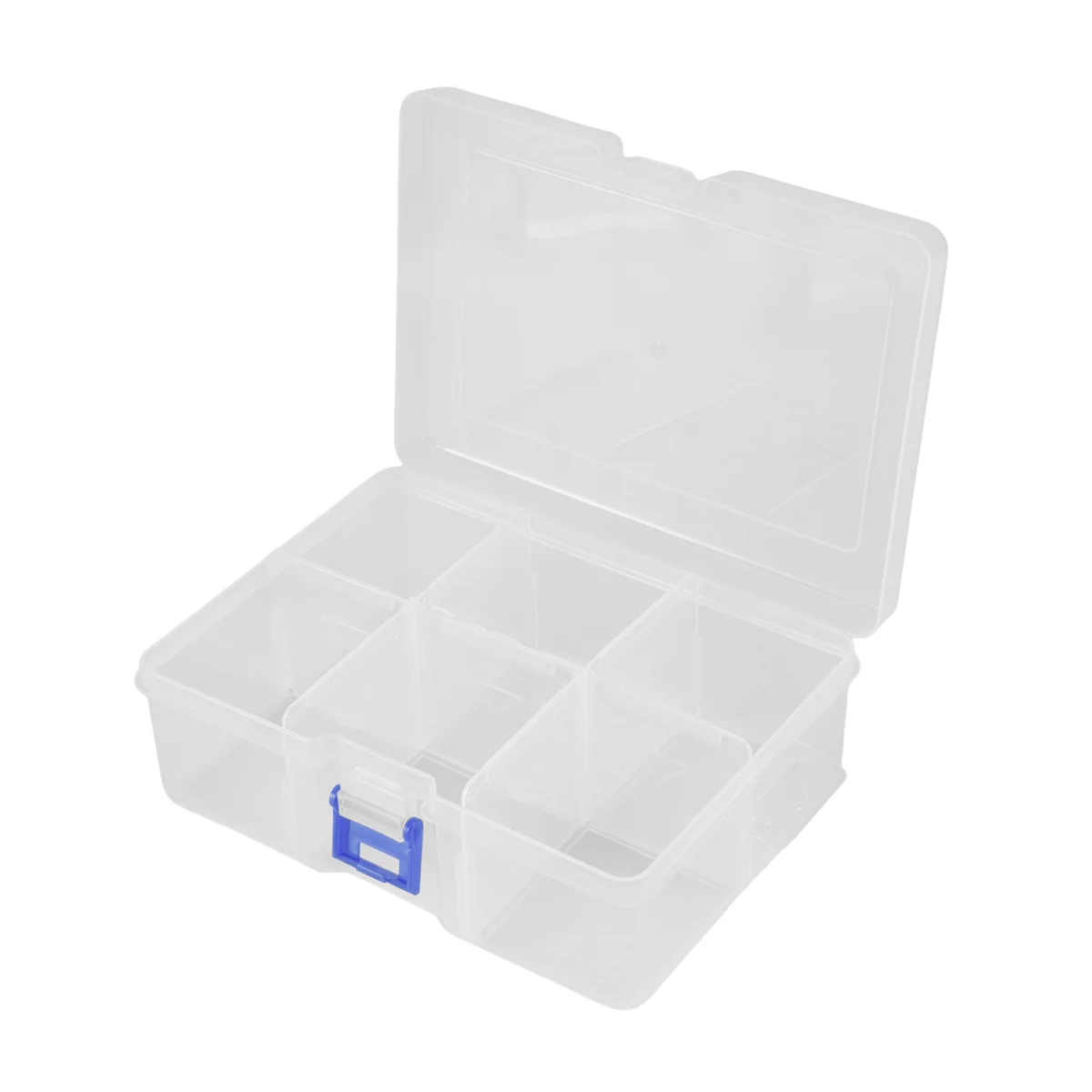 Caixa De Armazenamento De Plástico Removível para Jóias, Recipiente Organizador de Brinco e Ferramentas, 6 PCs