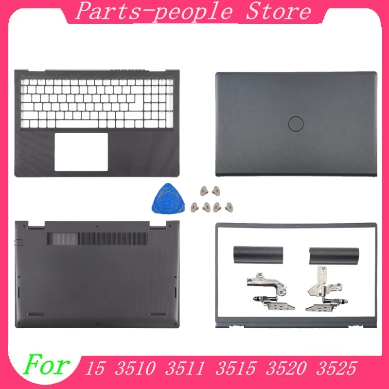 New LCD Back Cover/Bezel/Hinges For Dell Vostro 15 3510 3511 3515 3520 3525 V3510 Plastic Parts Palmrest Lower Case