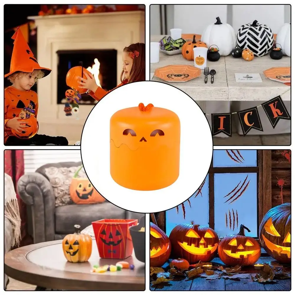 

Compact Foldable Pumpkin Light Light Up Spooky Pumpkins Decoration Warm Adjustable LED Lantern Party