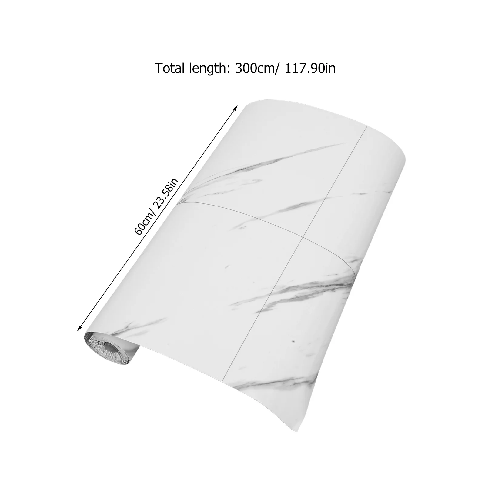 1 Roll Peel and Stick Marble Pattern PVC Flooring Self-Adhesive Tiles for Living Room Kitchen Office Waterproof Floor Sticker