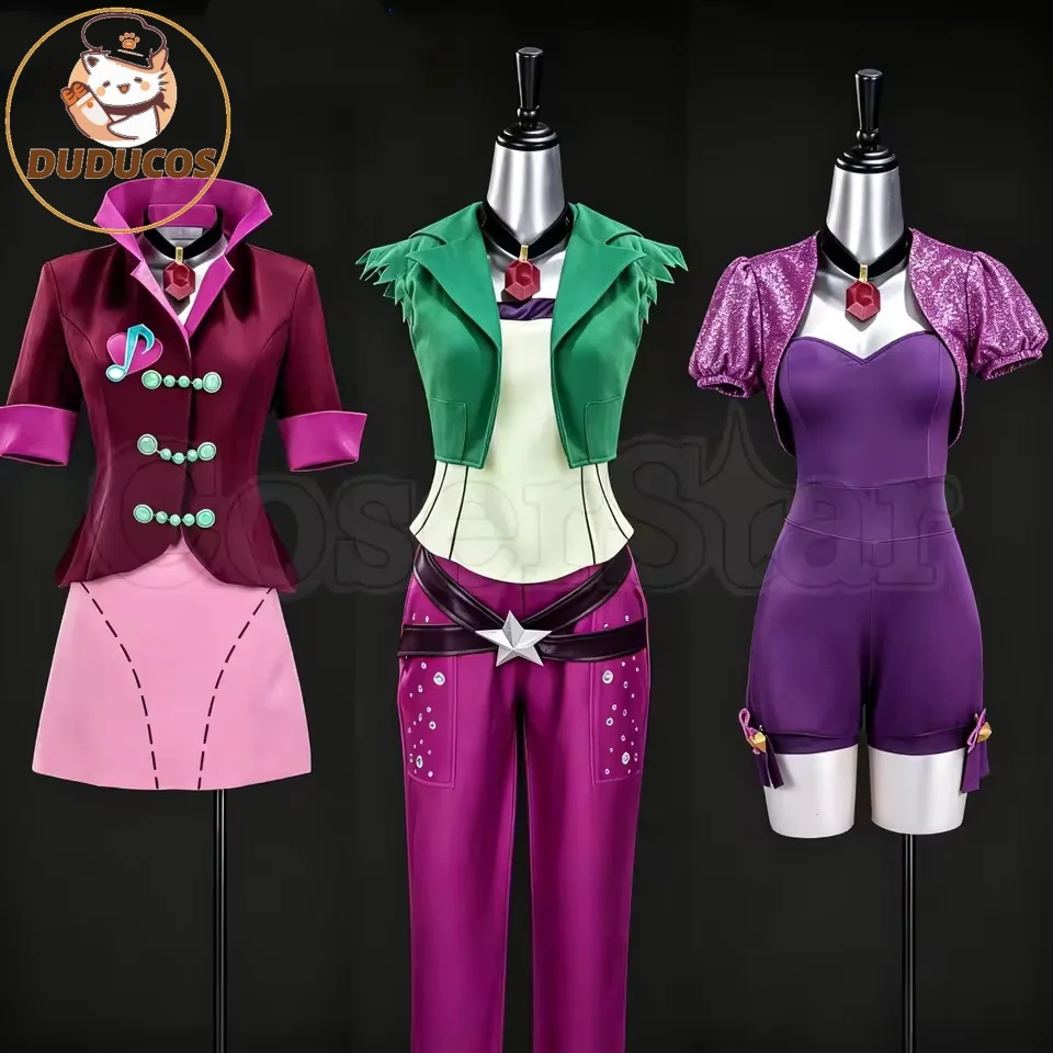 DUDU-R Anime Film Adagio Dazzle Aria Blaze Sonata Dusk Cosplay Kostüm Damen Karneval Halloween Party Rollenspiel Uniform