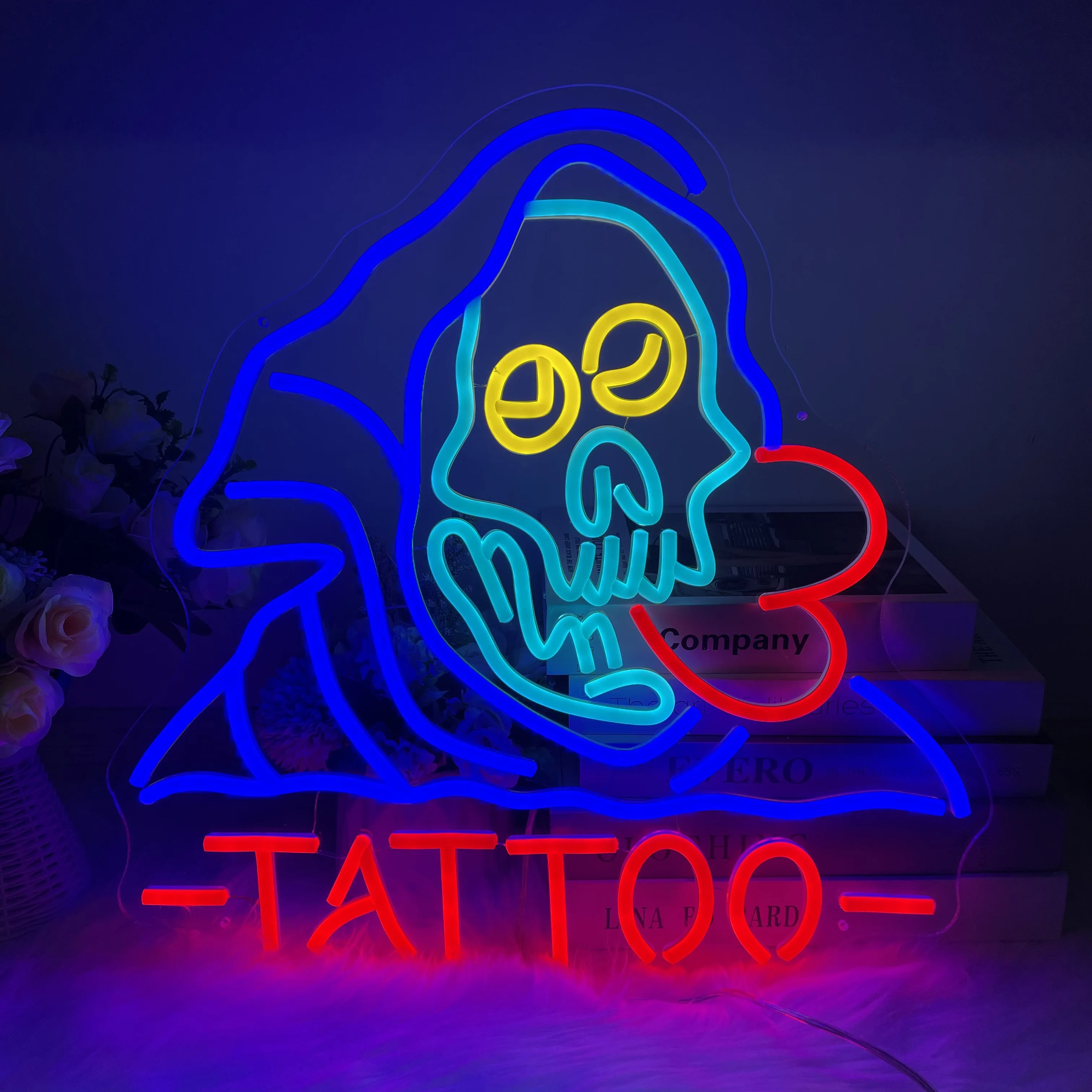 Imagem -02 - Tatuagem Neon Sign Wall Decor Nome Personalizado Arte Led Bar Sala de Jogos Clube Salão Presentes Personalizados