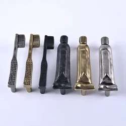 Top Quality Unique artistical Design Furniture Hardware Hole pitch 76mm Toothpaste Toothbrush Cabinet Handle Drawer Pulls