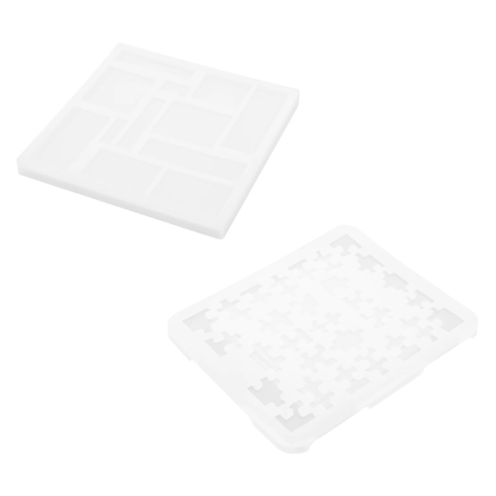 

2Pcs Geometric Puzzle Mold Silicone DIY Casting Epoxy Resin Jewelry Making Crafts Reusable Flexible Ornament Accessories