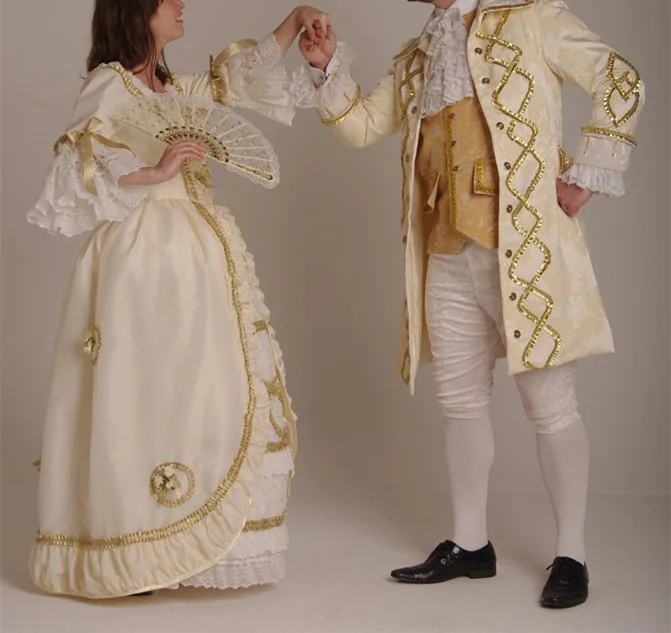 Georgian Costumes for Couples Victorian Dress Fancy Dress Party Medieval 18th Century Costume for Men Women