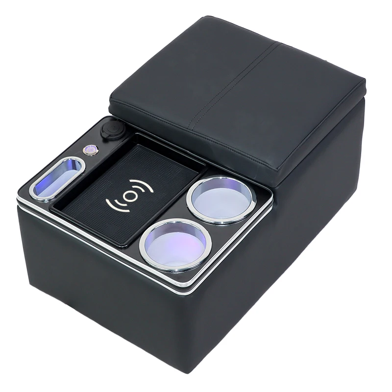 

Equipment Smart Library Universal Car Back Seat Console Box Wireless Charging Cup Holders Armrest Consol