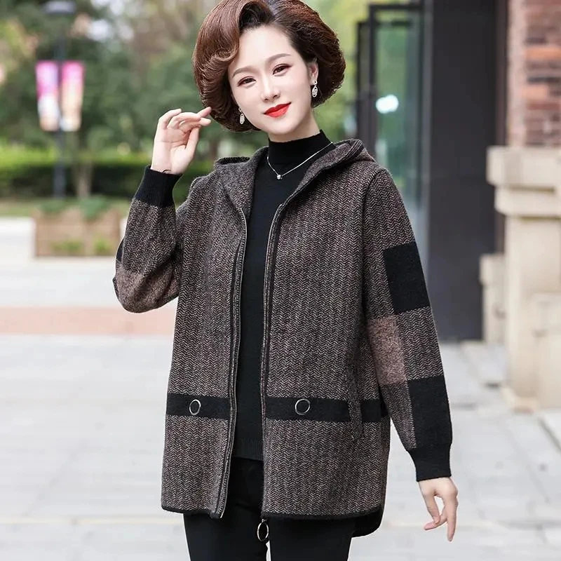 Wool Blend Coats Womens Woolen Coat Double Collar Autumn Tweed Double-Breasted Contrasting Elastic Waist Hardshell Flounce Bell