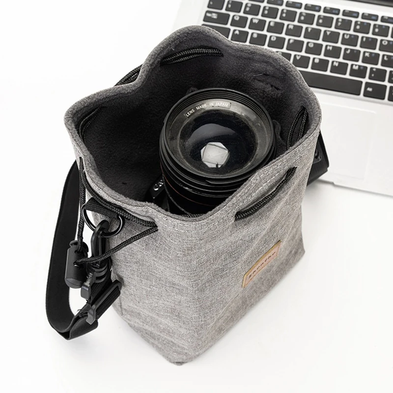 Сумка для фотоаппарата Canon Nikon Pentax Fuji, дорожная уличная сумка на одно плечо, сумка для хранения DSLR, сумка для объектива с вышивкой на шнурке