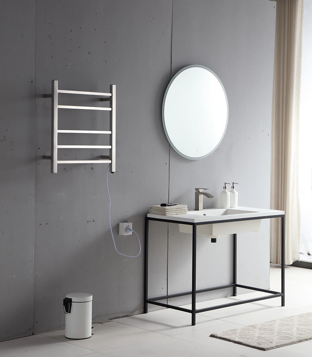 Living Room Electric Towel Radiator Square Tube Heated Towel Warmer