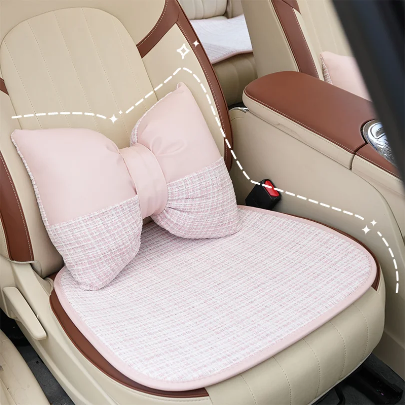وسادة مقعد السيارة لجميع المواسم، خفيفة فاخرة، ملمس عطري صغير، نمط مريح لمقعد السيارة، مقعد السيارة الداخلي