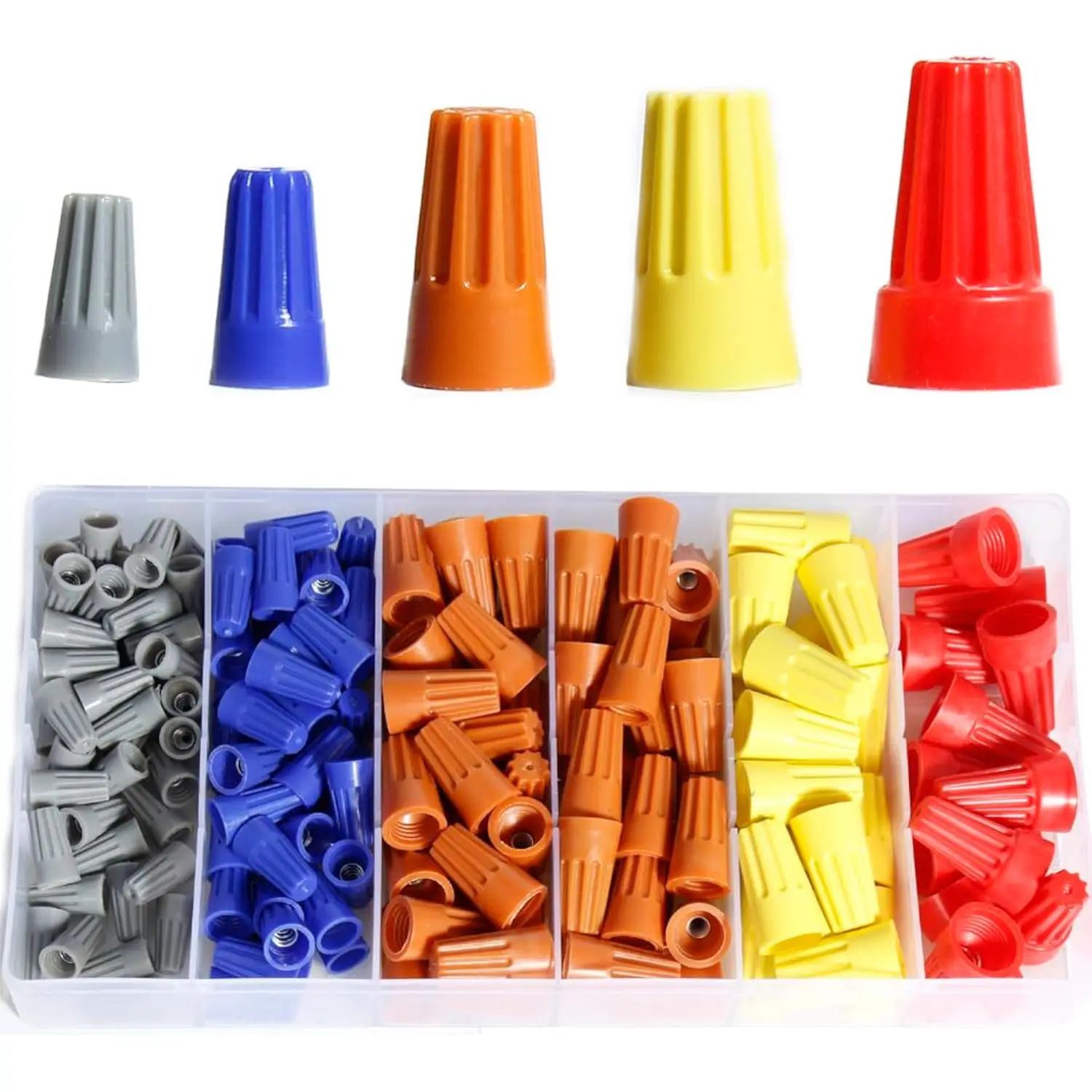 

Wire connector insulated insert twisted electric spring portable cap quick connect color cap electrical butt joint