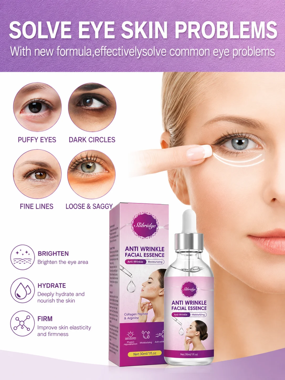 Hydrating Face Serum for Fine Lines, Skin Firming, Renewal and Collagen Care