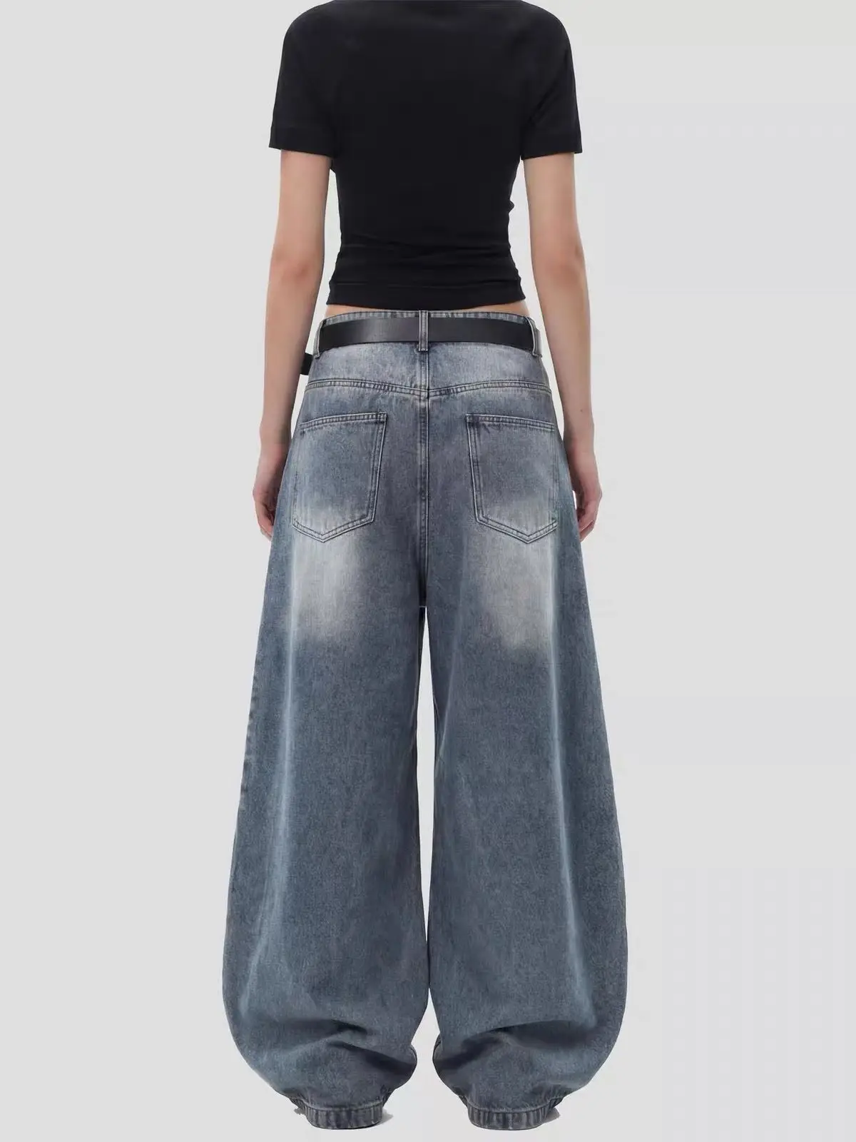Men's Tie Dye Printing Jeans Casual Street Straight Sweatpants Y2k Pants 90s Unisex Streetwear Male Wide Legs Trousers