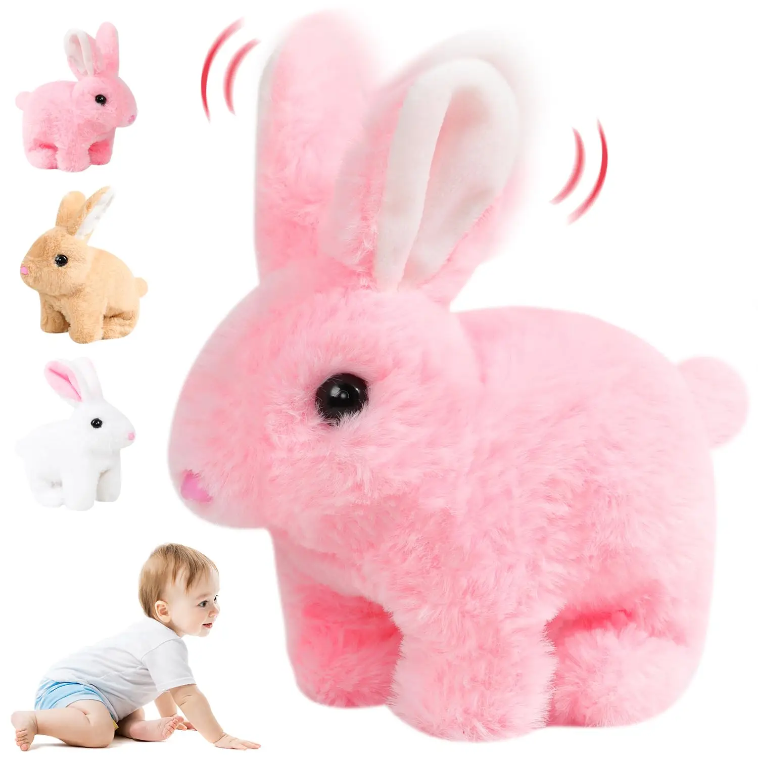 

Зайка — моя реалистичная игрушка-кролик, пасхальный интерактивный плюшевый кролик, реалистичный кролик может ходить и говорить, с реалистичными движениями, хмелями, Tw