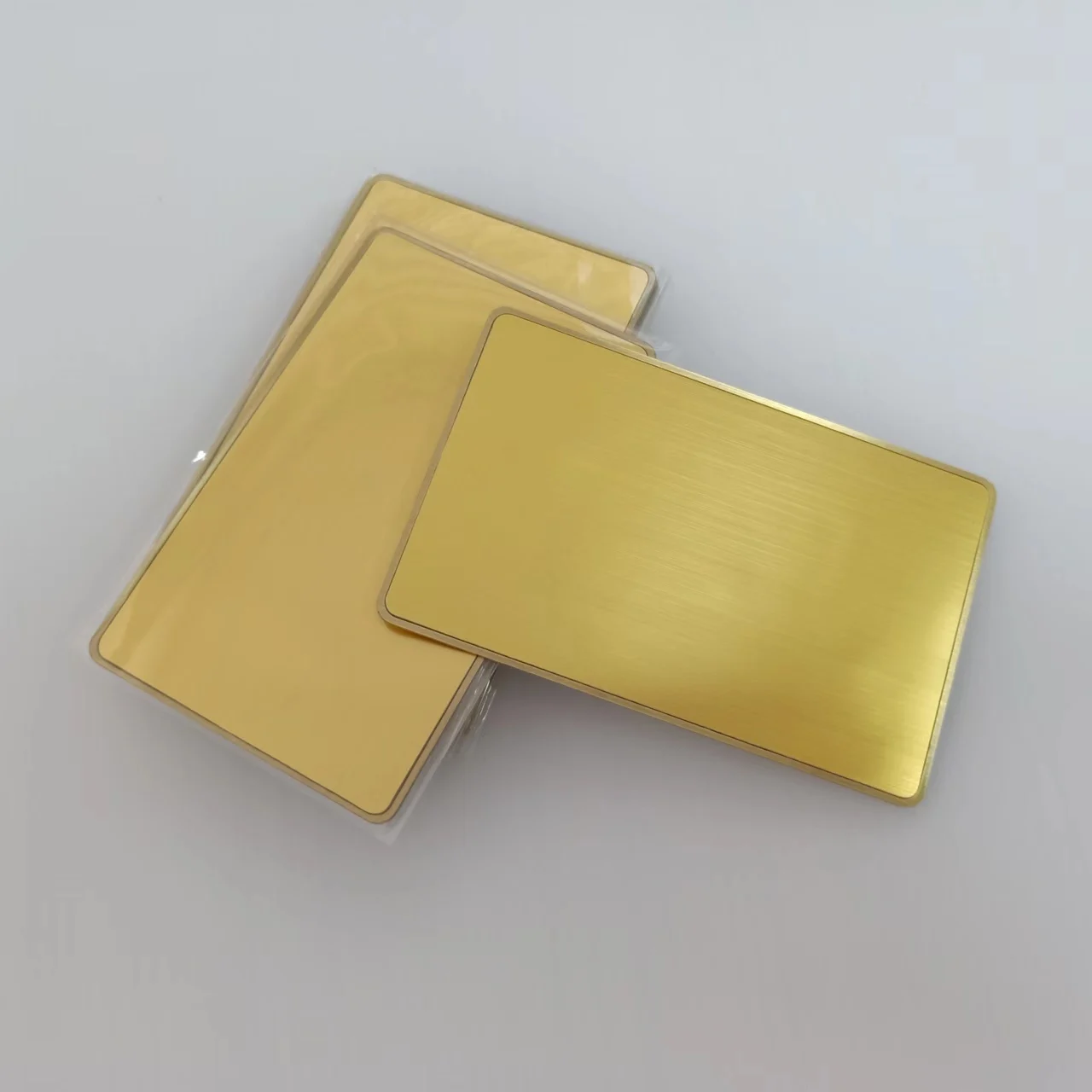 Brushed Gold Metal Steel And Plastic Combination Original Nfc 213 Diy Blank Digital Business Card