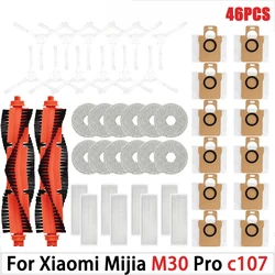 Accesorios de repuesto para Xiaomi Mijia M30 Pro C107, bolsa de polvo, filtro Hepa, cepillo principal